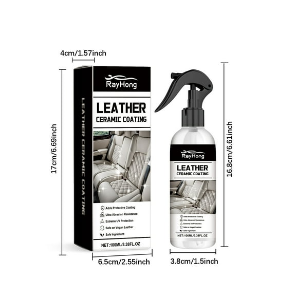 Bdday All Purpose Cleaner Vehicle Leather Ceramic Protective Coating Provides Long-Lasting Protection for The Interior Leather Easy To Clean Agent 100ml Portable Carpet Cleaner