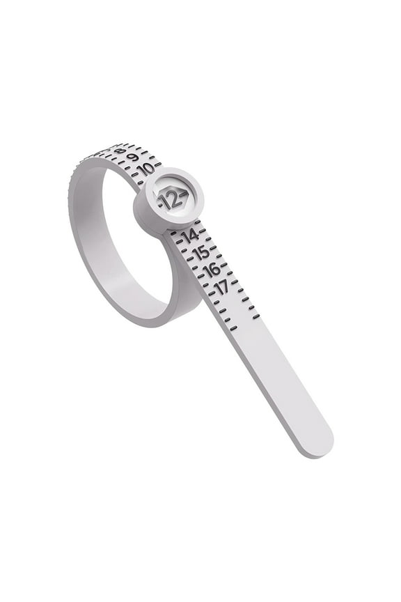 Ring Sizer Measurement Tool Reusable Finger Size Measurement Tape with Glass Jewelry Size Measurement Tool 1-17 US Ring Size