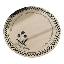 Bdday Rugs for Entryway American Retro Round Carpet Living Room Coffee Table Blanket Luxury Bedroom Bedside Blanket Cloakroom Rocking Chair Floor Mat Kitchen Mats for Floor