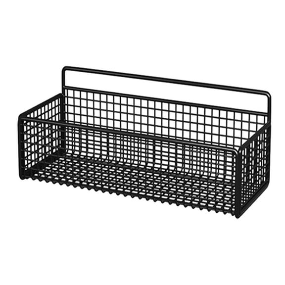Bdday Small Bathroom Storage Metal Basket Wall Basket for Storage Sundries Basket Kitchen Seasoning Rack Shower Toiletries Basket Kitchen Accessories Sundries Basket Bathroom Storage Containers
