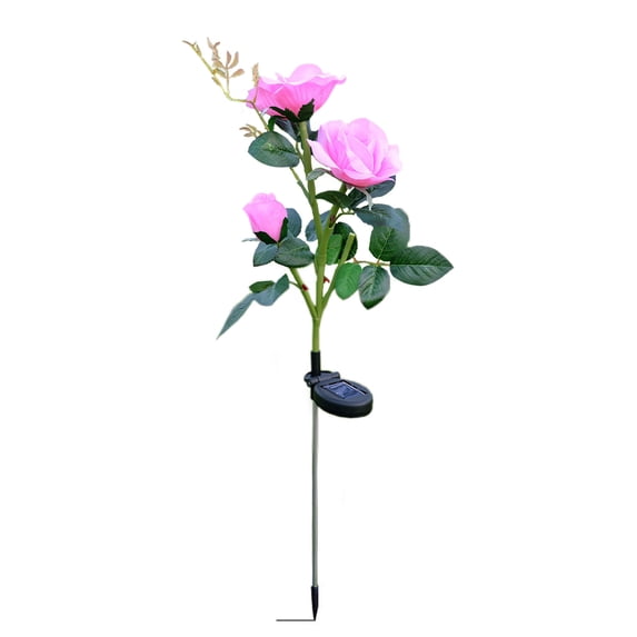 Bdday Solar Garden Lights - Newest Version Solar Lights Outdoor, 7 Color Changing Rose Lights for Yard,Garden Decoration, More Realistic Rose Flower