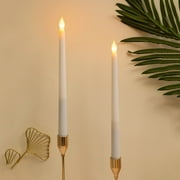 Bdday Solar Lights Outdoor Waterproof Black Flameless Candles 2-Pack Blinking Realistic Led Battery Powered Decorative Candles for Wedding Party Home Decor Reading Lamp