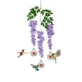 thumbnail image 1 of Bdday Squirrel Proof Bird Feeders Faux Wisteria Flower Wisteria Long Branch Bird Feeder Window Bird Feeder, 1 of 2