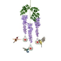 Bdday Squirrel Proof Bird Feeders Faux Wisteria Flower Wisteria Long Branch Bird Feeder Window Bird Feeder
