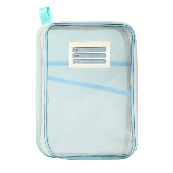 Bdday Storage Bins with Lids L-Shaped Subject Classification Bag Mesh File Bag Thickened Subject Bag Exam Paper Book Storage Bag File Folders for Filing Cabinet