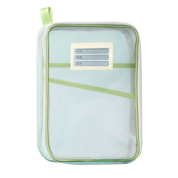 Bdday Storage Containers L-Shaped Subject Classification Bag Mesh File Bag Thickened Subject Bag Exam Paper Book Storage Bag Expandable File Folder