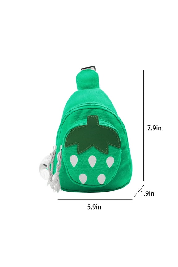 Teacher Backpack Women Strawberry Chest Bag Crossbody Bag Purse Ages 3-11 Diaper Bag Backpack