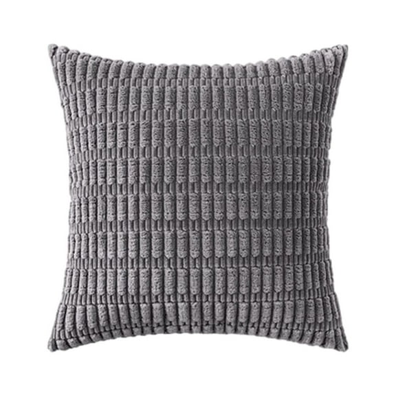 Bdday Throw Pillow Covers 18x18 Inch, Corduroy Soft Striped Farmhouse Pillow Cover, Modern Decorative Cushion Pillow Case for Couch Sofa Bedroom Living Room