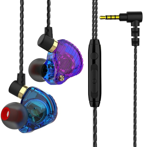 Bdday Transparent Outer Without Delay LED In Ear Gaming Sports Music Wired Microphone Clear Call Earphones