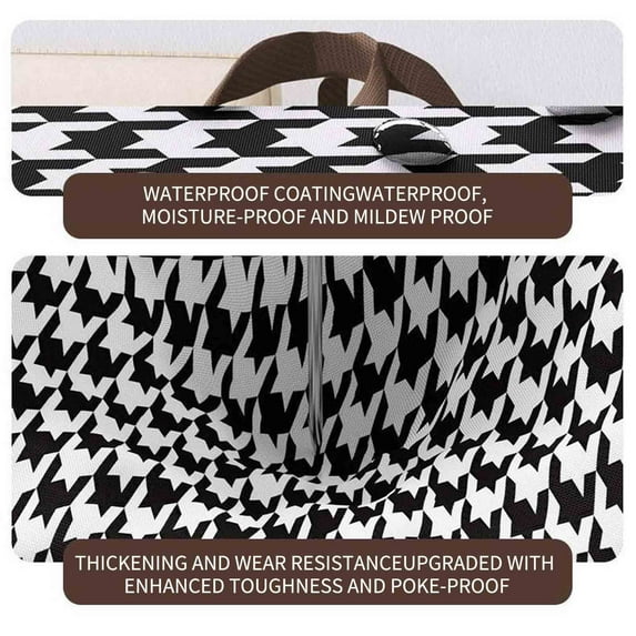 Bdday Underbed Storage Extra Large Reusable Storage Bags with Strong Handles and Zippers Heavy Duty Washable Moving Bag Closet Underbed Organizer for Bedding Blanket Car Storage