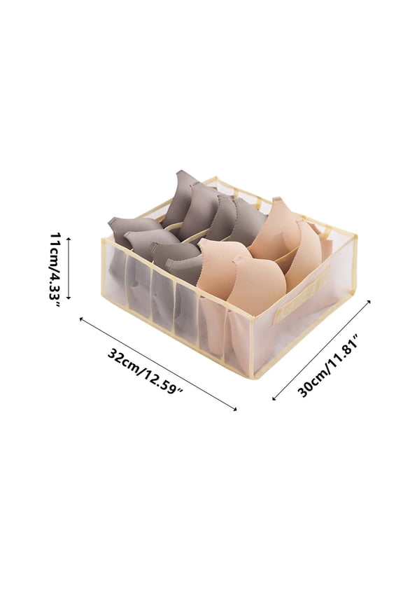 Underwear Organizer, Foldable Bra Underwear Organizer Drawer Divider Storage Organizer for Underwear, Socks, Ties, Bras, Women Underwear Storage Compartment Box