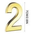 thumbnail image 1 of Rbaofujie Classroom Decor 3 Inch Gold Modern House Numbers Mailbox Numbers 0-9 Self-Adhesive Street Door Home Address Metal Numbers For Outside Or Inside Signs Easy InstallWall Decorations, 1 of 2
