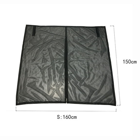 Bdday Wing Door Boot Cover Sun Protection Size Sun Protection Curtains Magnetic Fly Screen Black Mesh Mosquito Net for Roof Motorhome Caravan Camping Access