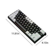 Bdday Wired 60 Mechanical Gaming Keyboard RGB Backlit Compact 61 Keys Keyboard With Blue Switches For PC
