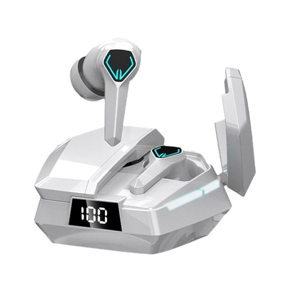 Bdday Wireless Bluetooth Ear Mecha Wind Gaming Wireless Bluetooth Headset Long Battery Life Low Latency Heavy Stylish Digital Display