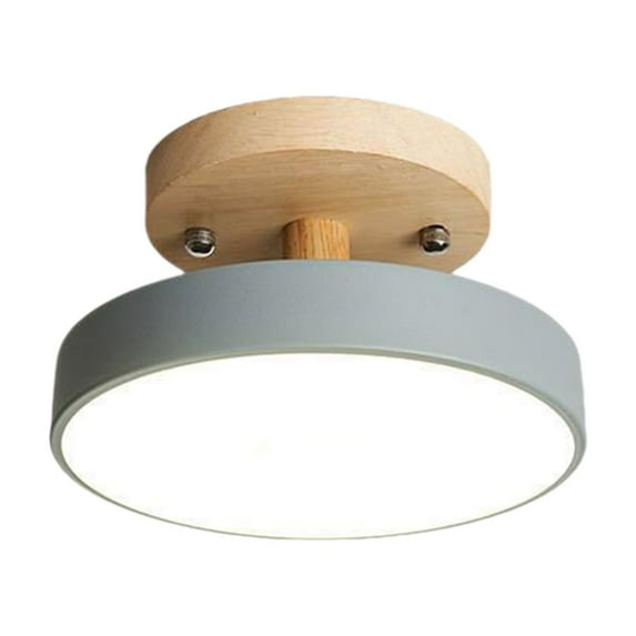 Bdday Wood Led Mount Ceiling Light, 2700k-3500k Modern Round Close To Ceiling Lighting Fixtures, Minimalist Ceiling Lamp for Bedroom, Kitchen, Hallway, Laundry Room