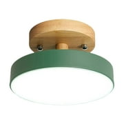 Bdday Wood Led Mount Ceiling Light, 2700k-3500k Modern Round Close To Ceiling Lighting Fixtures, Minimalist Ceiling Lamp for Bedroom, Kitchen, Hallway, Laundry Room
