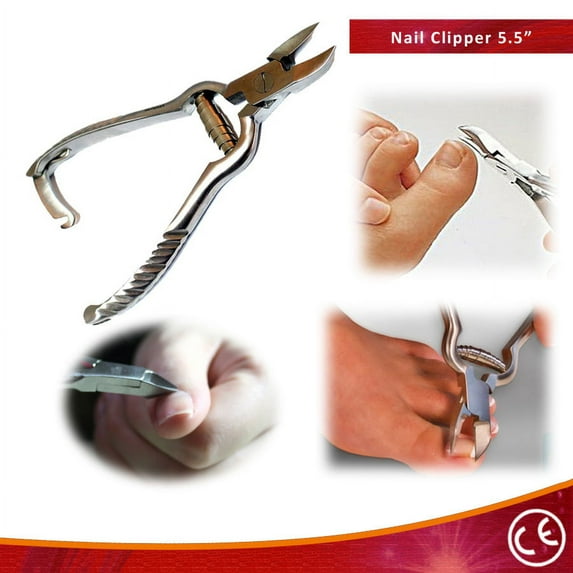 Bdeals 5.5' Silver Stainless Steel Manicure Care Nail Cutter with Spring Clipper