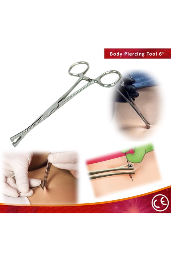 Penington Forceps Sloted 6' Body Piercing Instrument Stainless Steel
