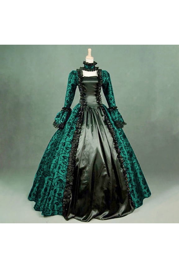 Gothic Steampunk Dresses for Women Victorian Queen Ball Gown Masquerade Dress Party Dresses Palace Retro Gothic Lace Splicing Dress