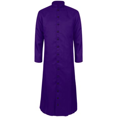 Men's Cassock Robe - Church Choir Minister Clergy Liturgical Robe (5 Colors, 100% Polyester)