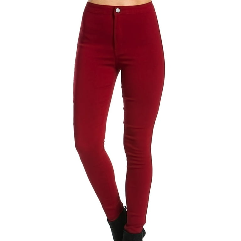 Bdfzl Skinny Dress Pants for Women Work Business Office Tummy Control Trousers Inseam Stretchy Formal Slacks Solid Color Slim Stretch Pants