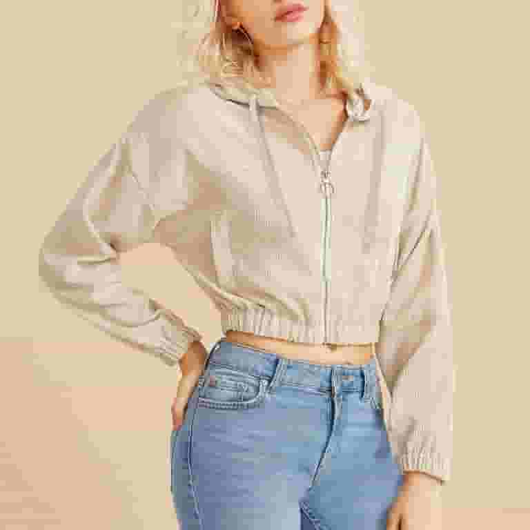 Hollow Out Hoodie SHEIN Coolane Drop Shoulder Super Crop Pullover