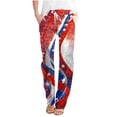 thumbnail image 1 of BDFZL Women's Cotton Linen Drawstring High Waisted Pants Casual Loose Fit Wide Leg Trousers, 1 of 4