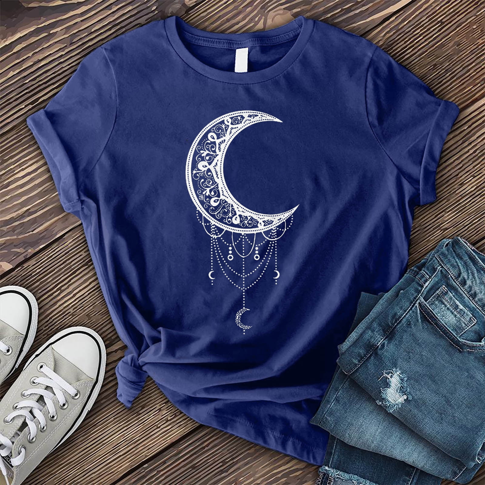 BDFZL Womens Moon Graphic T-Shirts Teen Girls Cute Moon Trendy Clothes Casual Tee Tops