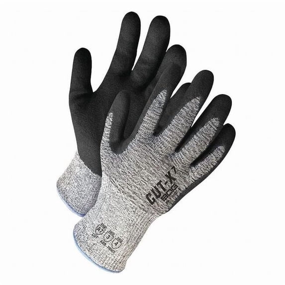 Cut-Resistant Coated Gloves, Cut Level A7 ,Dipped ,Nitrile ,Sandy ,S 1 PR 99-1-9627-7