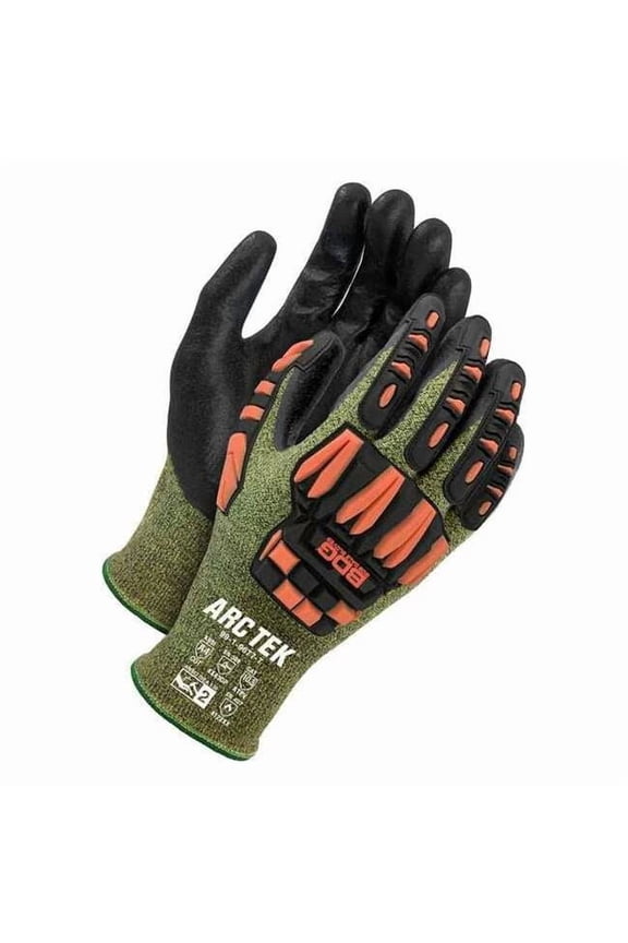 Cut-Resistant /Arc Flash Resistant Gloves, Cut Level A4 ,Dipped ,Neoprene, Nitrile ,Sandy ,10 1 PR