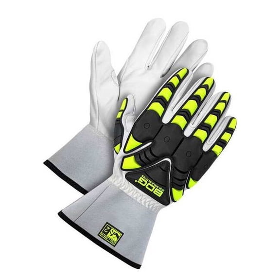 Bdg Leather Gloves,Black/White/Yellow,3XL 20-1-1873-X3L