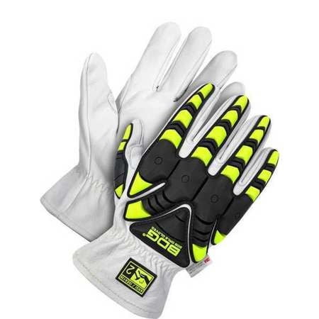 BDG 20-9-1870-S Leather Gloves,Goatskin,White,M,PR