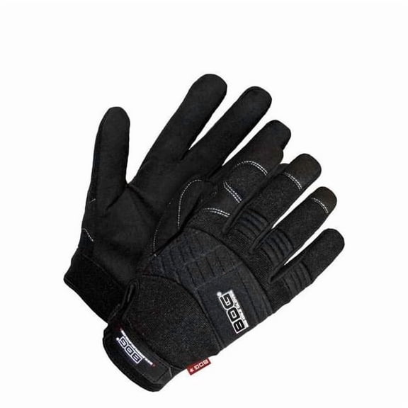 X-Site Mechanics Gloves, Synthetic Leather Palm, Spandex Back, 2XL, Black 20-1-10603B-X2L