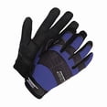 thumbnail image 1 of X-Site Mechanics Gloves, Synthetic Leather Palm, Spandex Back, L, Black/Blue, 1 of 1