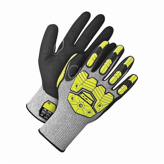 Cut-Resistant Impact Gloves, Cut Level A3 ,Dipped ,Nitrile ,Sandy ,XL 1 PR