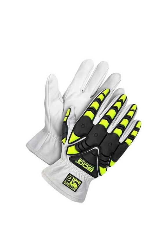 PR,Leather Gloves,Black/White/Yellow,M 20-1-1870-M