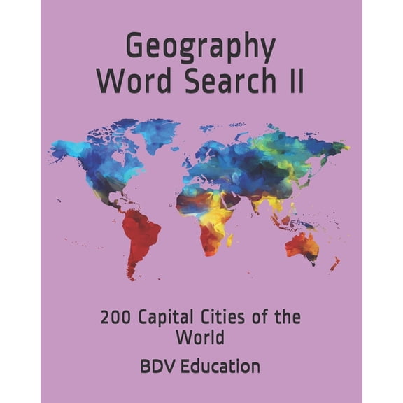Bdv Education Geography Word Search II: 200 Capital Cities of the World, Book 1, (Paperback)