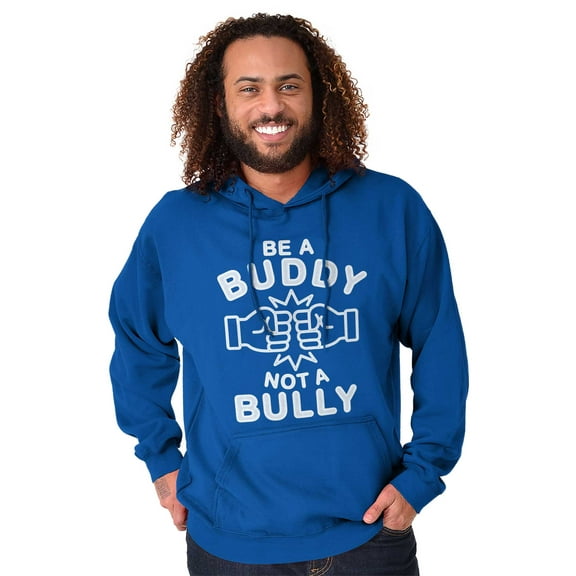 Be A Buddy Not A Bully Friendly Cute Unisex Plus Size Hoodie Brisco Brands 3X