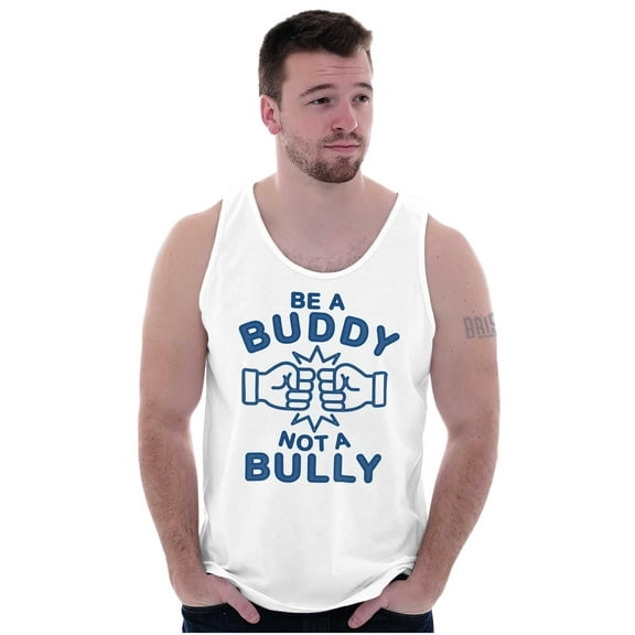 Be A Buddy Not A Bully Friendly Cute Plus Size Graphic Tank Top Brisco Brands 2X