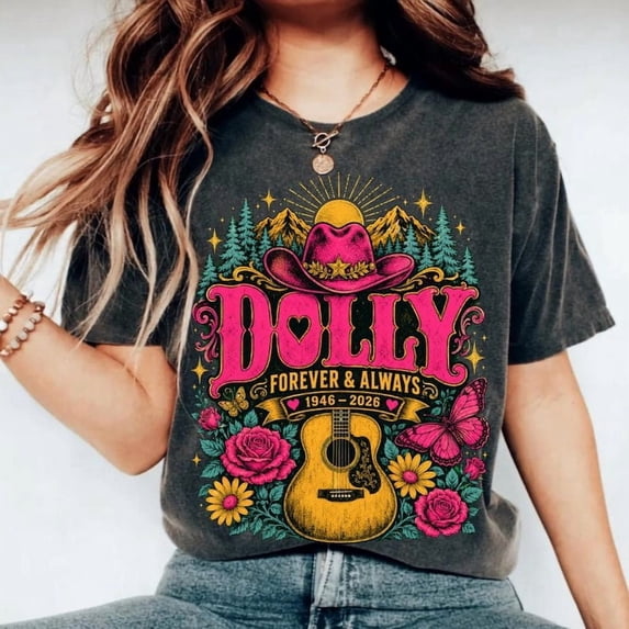 Be A Dolly Memorial Fan Graphic T-Shirt, Country Music Tribute Gift