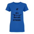 thumbnail image 1 of Be A Flamingo Quote Shaped T-Shirt Women -Image by Shutterstock, Female XX-Large, 1 of 2