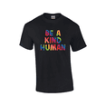 thumbnail image 1 of Be A Kind Human Positive Vibes LGBTQ+ Rainbow Love Is Love Support  Short Sleeve Unisex Graphic T-Shirt-Black-xxxl, 1 of 1
