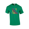 thumbnail image 1 of Be A Kind Human Positive Vibes LGBTQ+ Rainbow Love Is Love Support  Short Sleeve Unisex Graphic T-Shirt-Kelly Green-xxl, 1 of 1