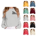 thumbnail image 1 of Be A Kind Human Sweatshirt for Women Long Sleeve Crewneck Positive Message Graphic Pullover Top, 1 of 1