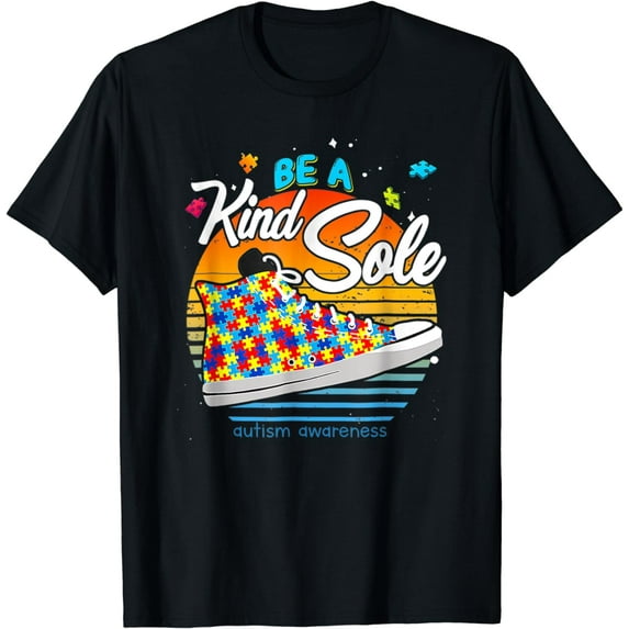 Be A Kind Sole Autism Awareness Shoes Be Kind Vintage T-Shirt