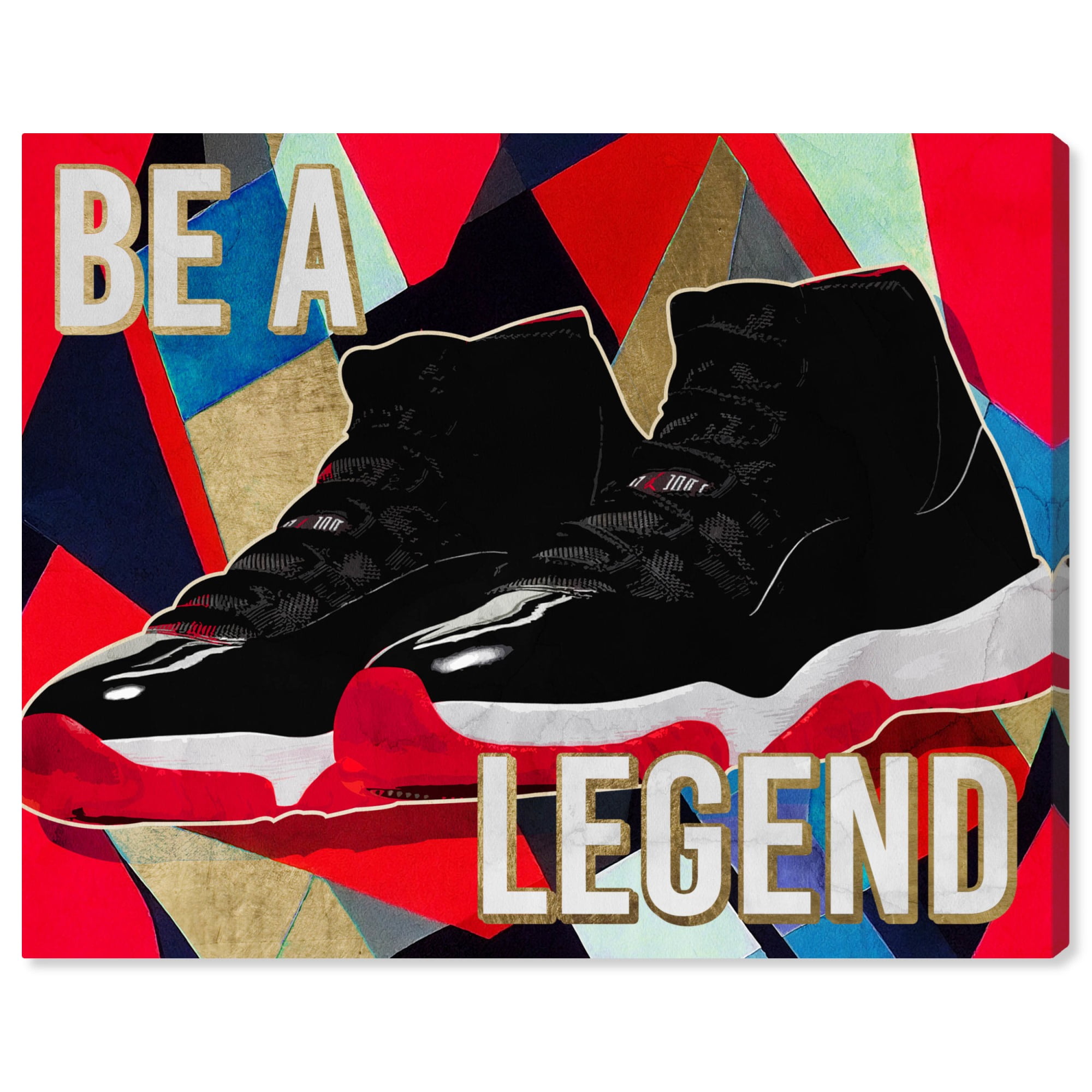 Be A Legend Sneakers Motivational Canvas Art Print
