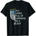 thumbnail image 1 of Be A Light Happy Hanukkah T-Shirt, 1 of 6