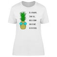 thumbnail image 1 of Be A Pineapple Inspiration Quote T-Shirt Women -Image by Shutterstock, Female Large, 1 of 2