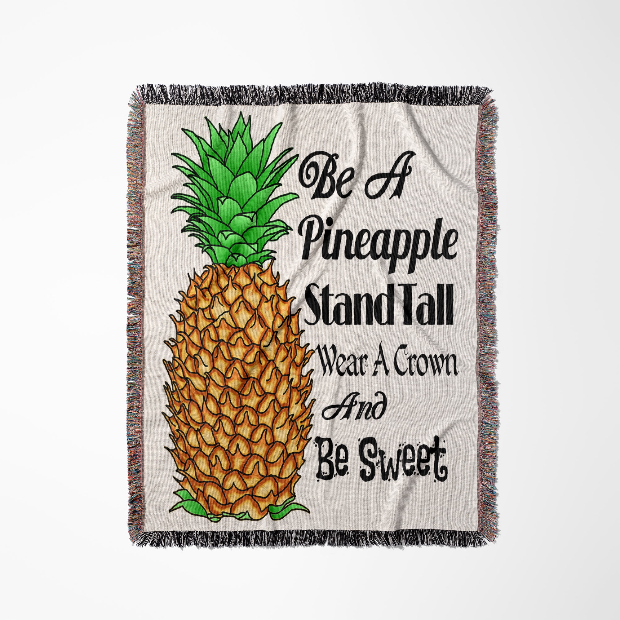 Be A Pineapple Stand Tall Wear A Crown And Be Sweet Fun Summer Design ...